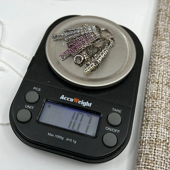 Victoria Wieck 925 Sterling Silver Multi-Gemstone Statement Necklace 🌈 - Picture 11 of 17